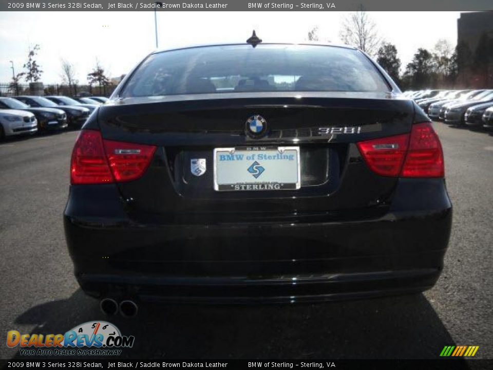 2009 BMW 3 Series 328i Sedan Jet Black / Saddle Brown Dakota Leather Photo #4