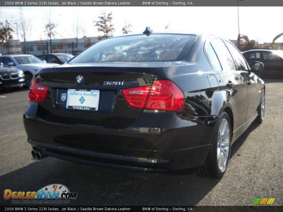 2009 BMW 3 Series 328i Sedan Jet Black / Saddle Brown Dakota Leather Photo #5