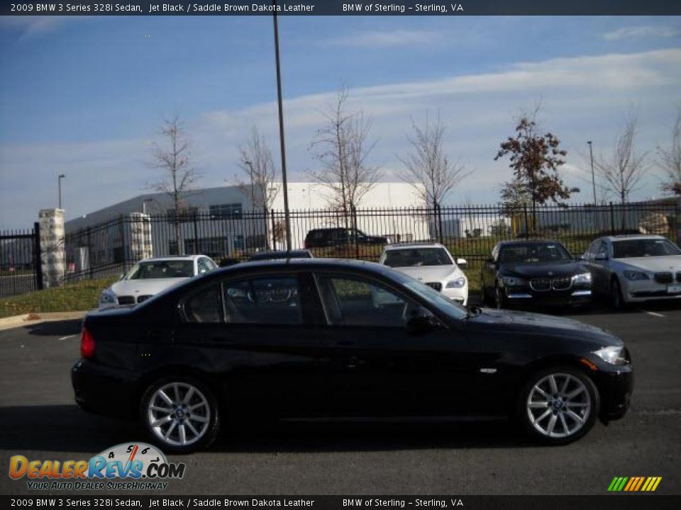 2009 BMW 3 Series 328i Sedan Jet Black / Saddle Brown Dakota Leather Photo #6