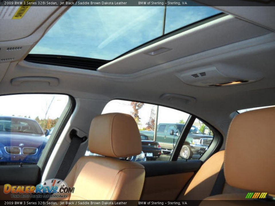 2009 BMW 3 Series 328i Sedan Jet Black / Saddle Brown Dakota Leather Photo #13