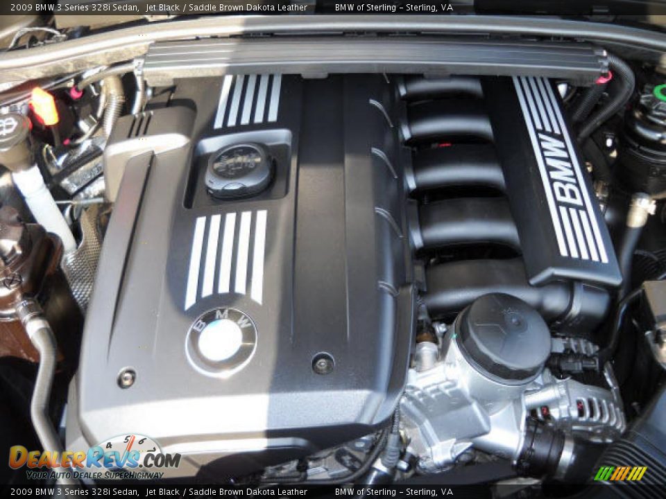 2009 BMW 3 Series 328i Sedan Jet Black / Saddle Brown Dakota Leather Photo #14