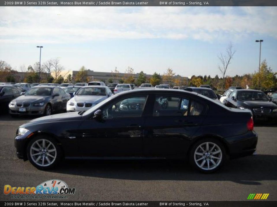 2009 BMW 3 Series 328i Sedan Monaco Blue Metallic / Saddle Brown Dakota Leather Photo #2