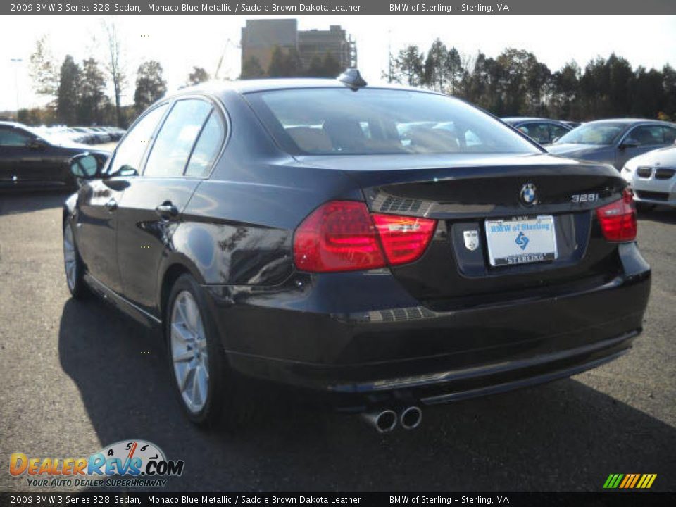 2009 BMW 3 Series 328i Sedan Monaco Blue Metallic / Saddle Brown Dakota Leather Photo #3