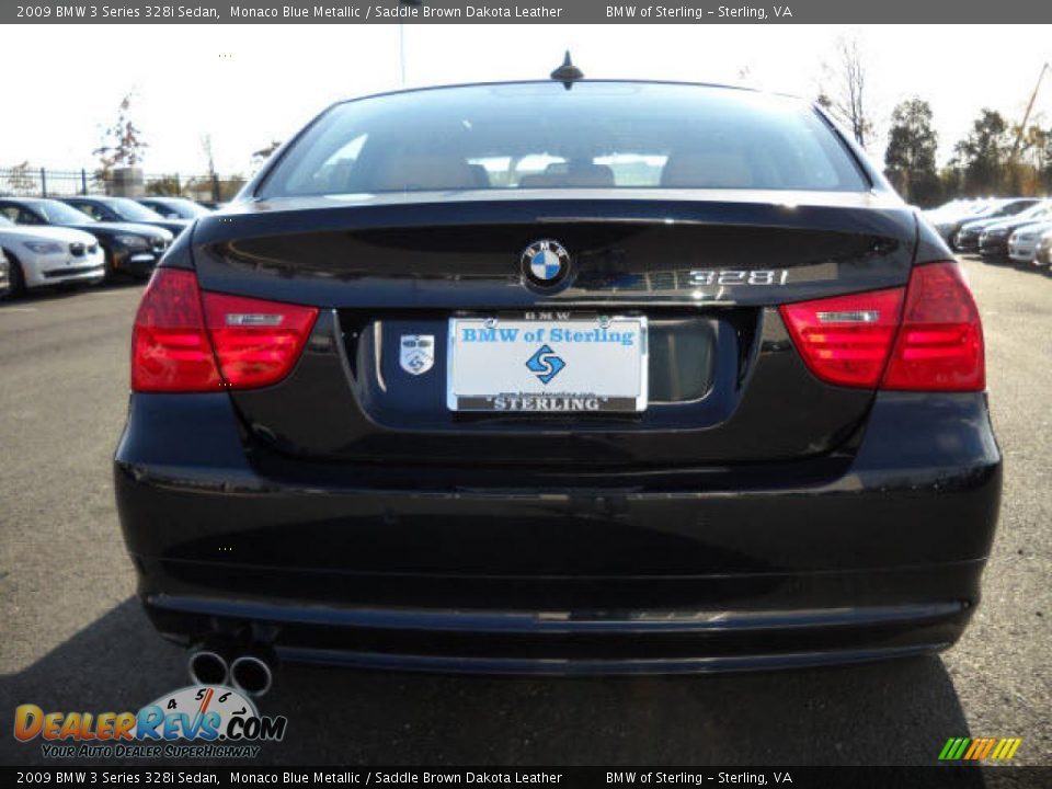 2009 BMW 3 Series 328i Sedan Monaco Blue Metallic / Saddle Brown Dakota Leather Photo #4