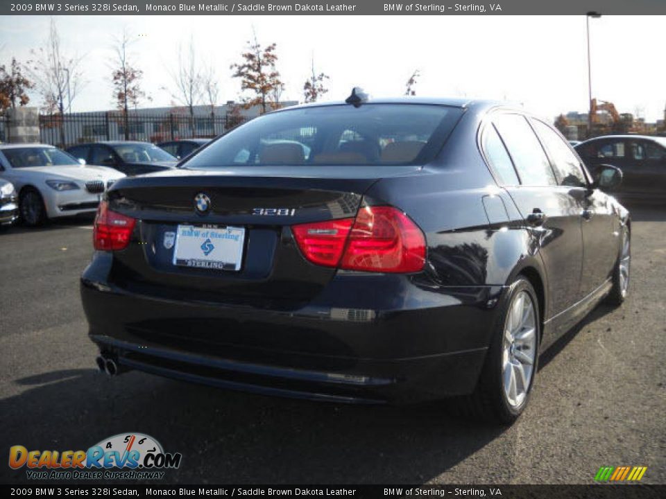2009 BMW 3 Series 328i Sedan Monaco Blue Metallic / Saddle Brown Dakota Leather Photo #5