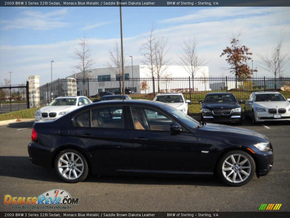 2009 BMW 3 Series 328i Sedan Monaco Blue Metallic / Saddle Brown Dakota Leather Photo #6