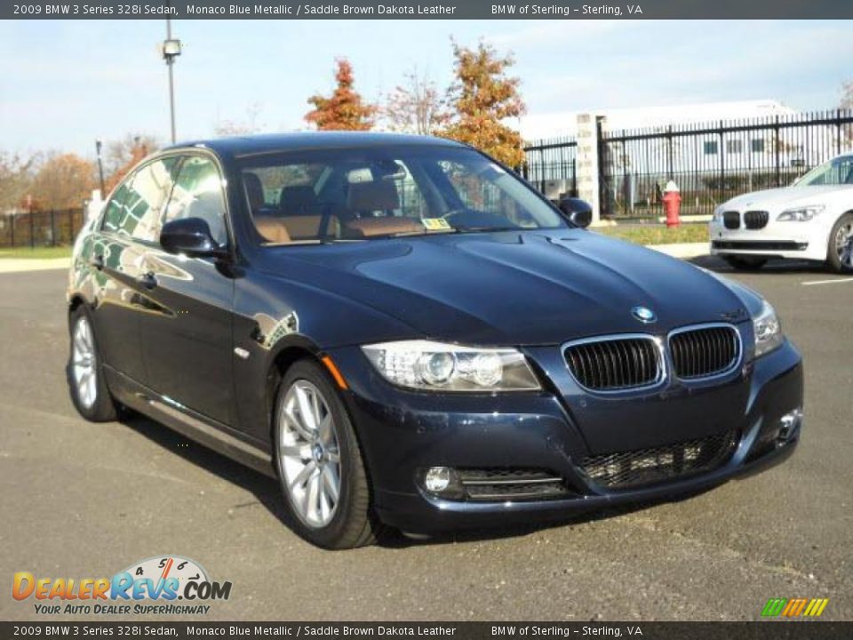 2009 BMW 3 Series 328i Sedan Monaco Blue Metallic / Saddle Brown Dakota Leather Photo #7