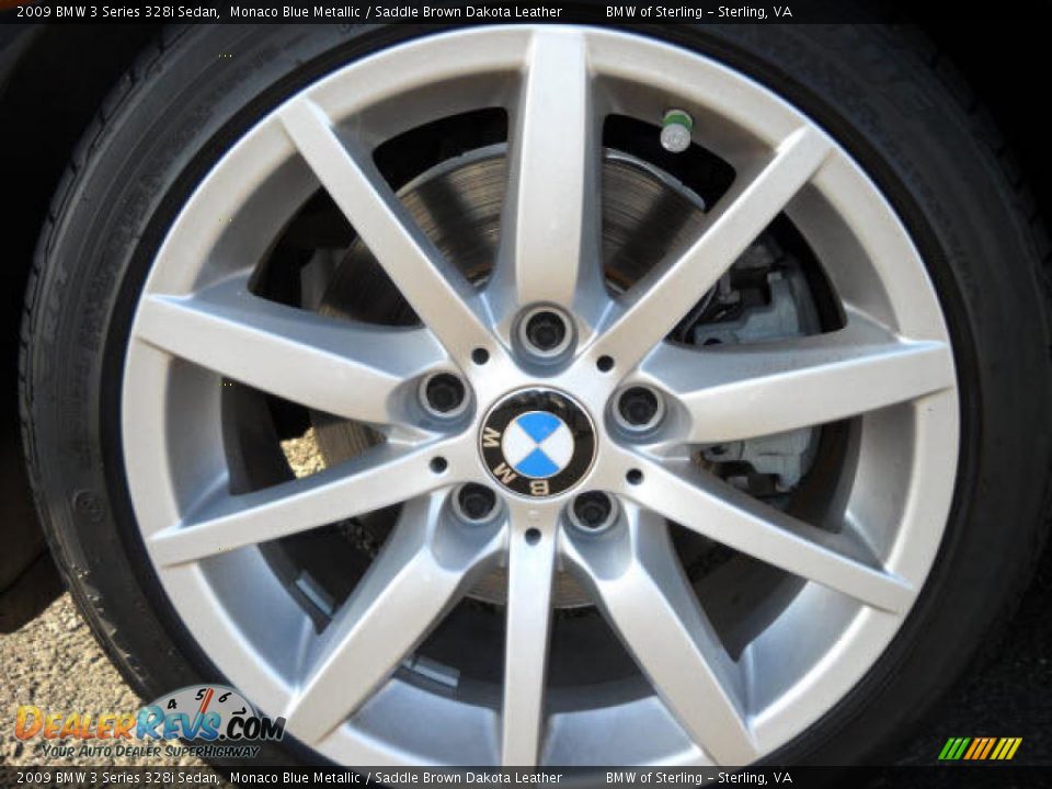 2009 BMW 3 Series 328i Sedan Monaco Blue Metallic / Saddle Brown Dakota Leather Photo #15