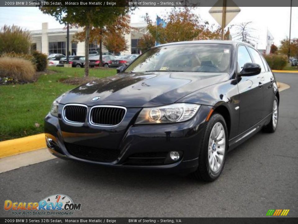 2009 BMW 3 Series 328i Sedan Monaco Blue Metallic / Beige Photo #1