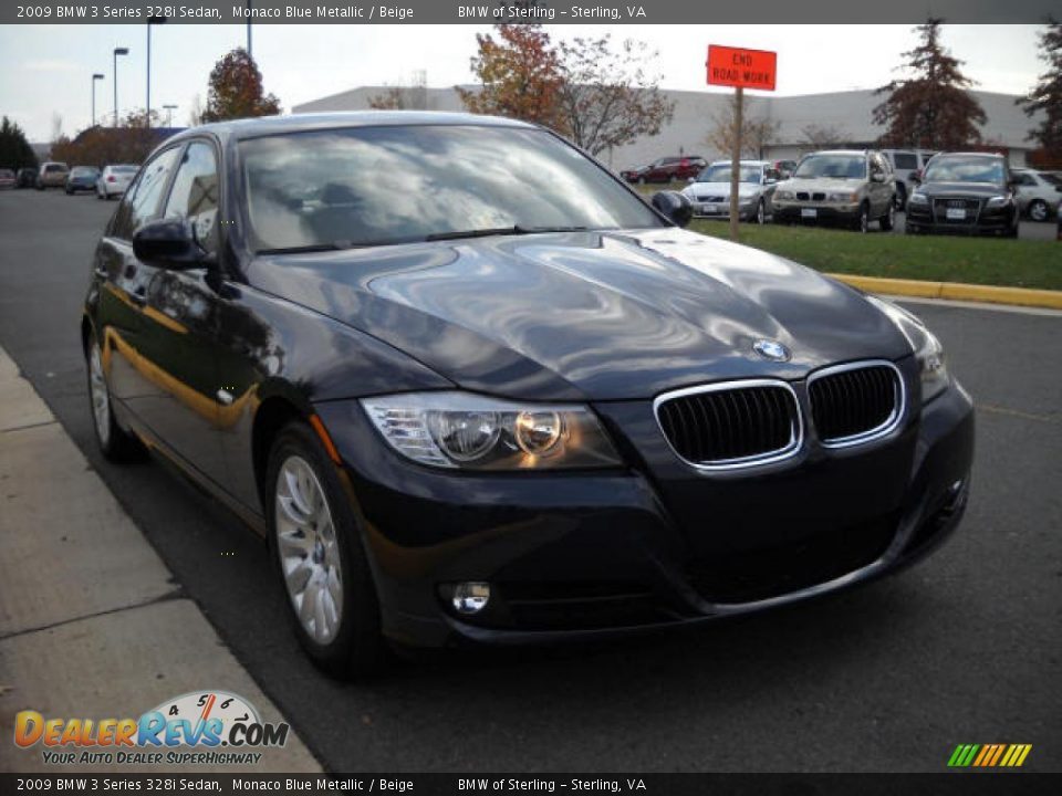 2009 BMW 3 Series 328i Sedan Monaco Blue Metallic / Beige Photo #7