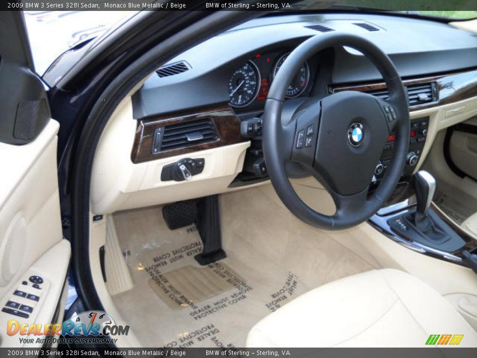2009 BMW 3 Series 328i Sedan Monaco Blue Metallic / Beige Photo #9