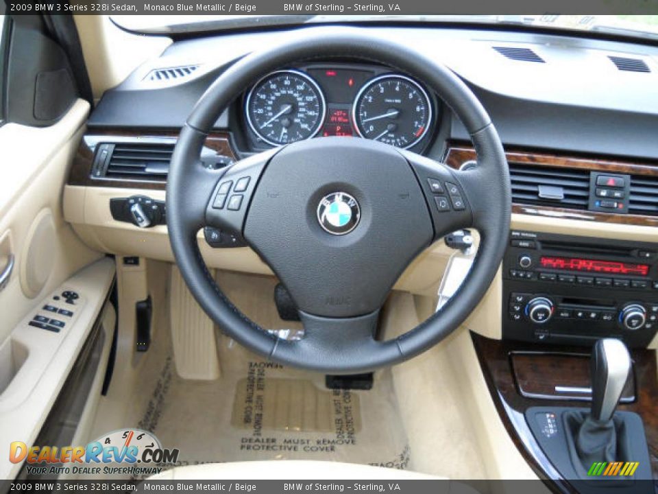 2009 BMW 3 Series 328i Sedan Monaco Blue Metallic / Beige Photo #10