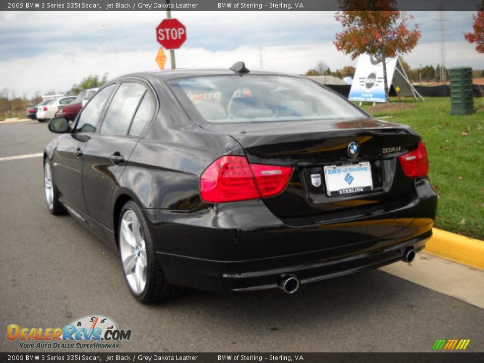 2009 BMW 3 Series 335i Sedan Jet Black / Grey Dakota Leather Photo #3