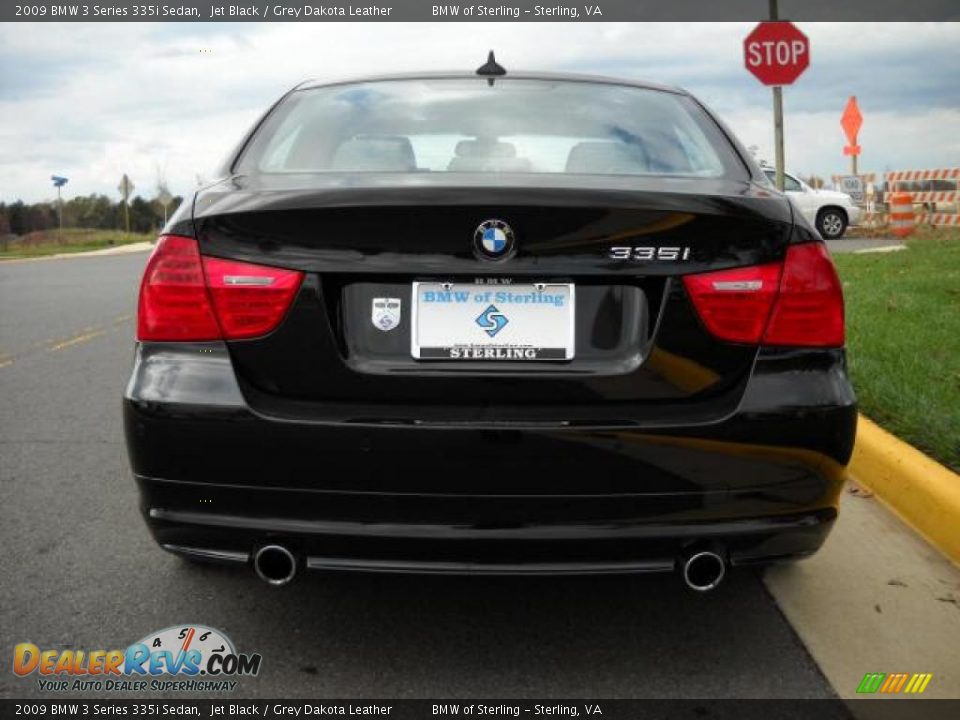 2009 BMW 3 Series 335i Sedan Jet Black / Grey Dakota Leather Photo #4