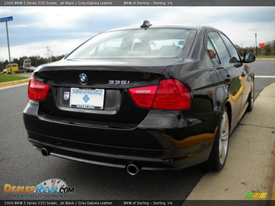 2009 BMW 3 Series 335i Sedan Jet Black / Grey Dakota Leather Photo #5