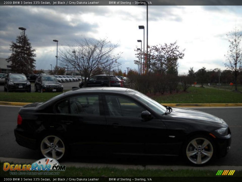2009 BMW 3 Series 335i Sedan Jet Black / Grey Dakota Leather Photo #6