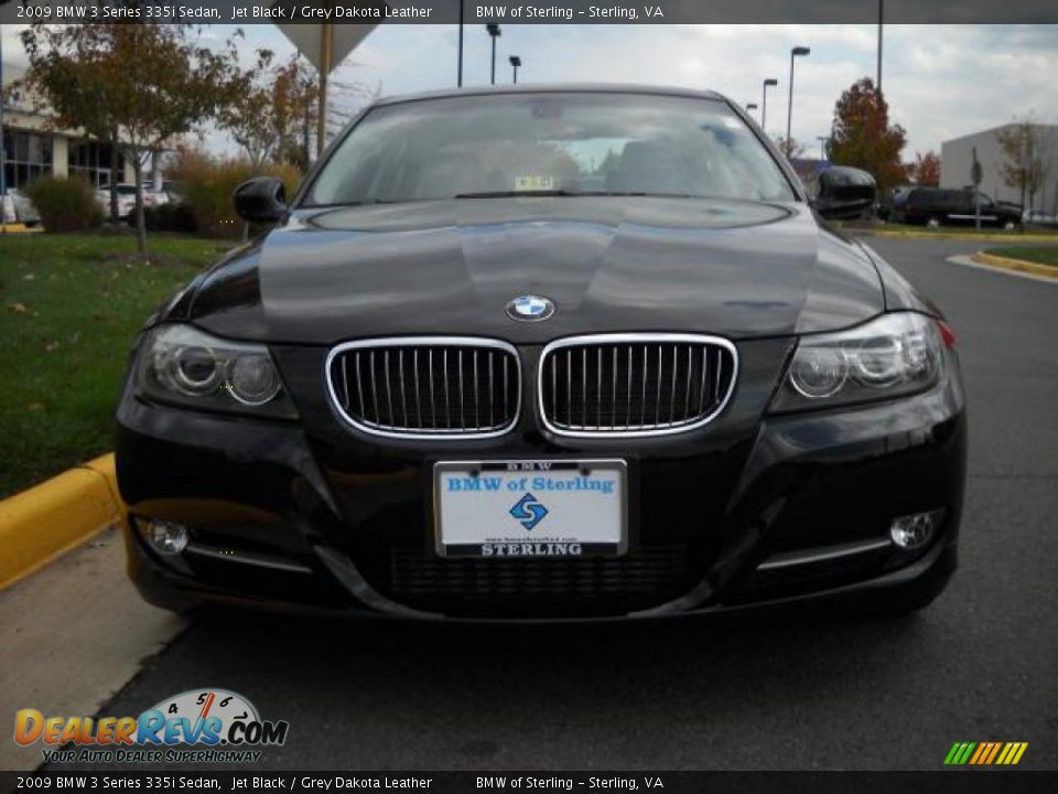 2009 BMW 3 Series 335i Sedan Jet Black / Grey Dakota Leather Photo #8