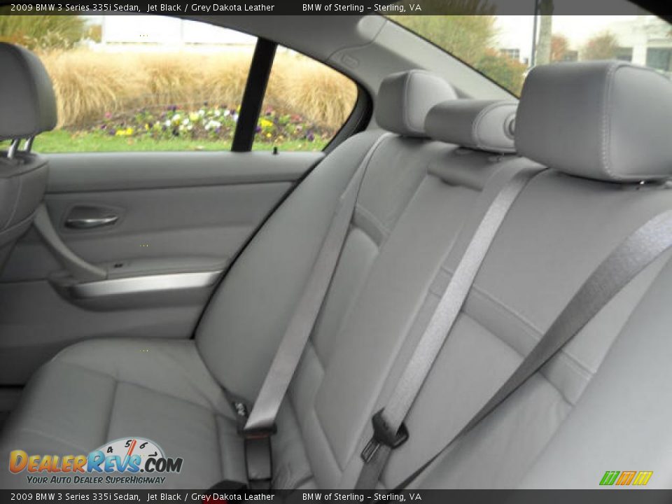 2009 BMW 3 Series 335i Sedan Jet Black / Grey Dakota Leather Photo #12
