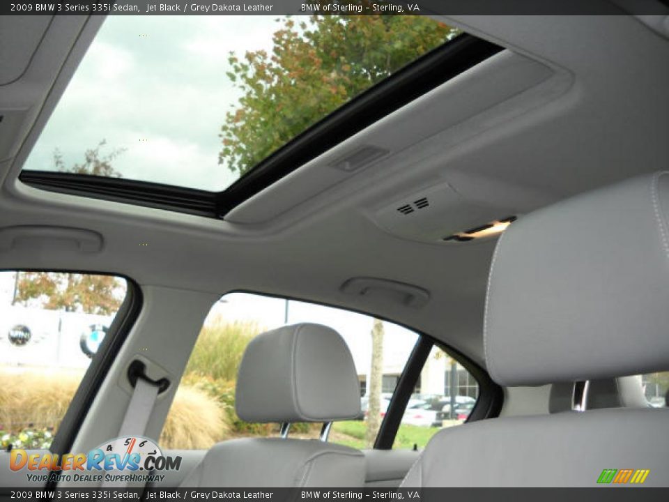 2009 BMW 3 Series 335i Sedan Jet Black / Grey Dakota Leather Photo #13