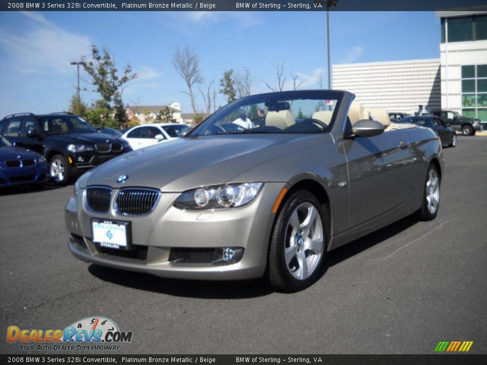 2008 BMW 3 Series 328i Convertible Platinum Bronze Metallic / Beige Photo #1