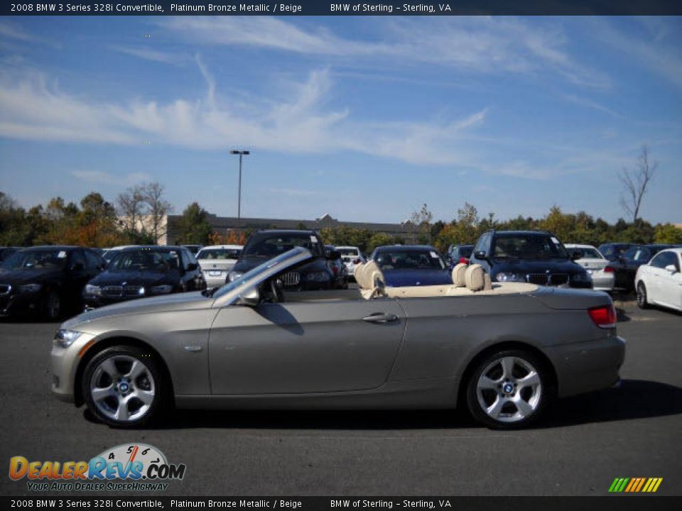 2008 BMW 3 Series 328i Convertible Platinum Bronze Metallic / Beige Photo #2