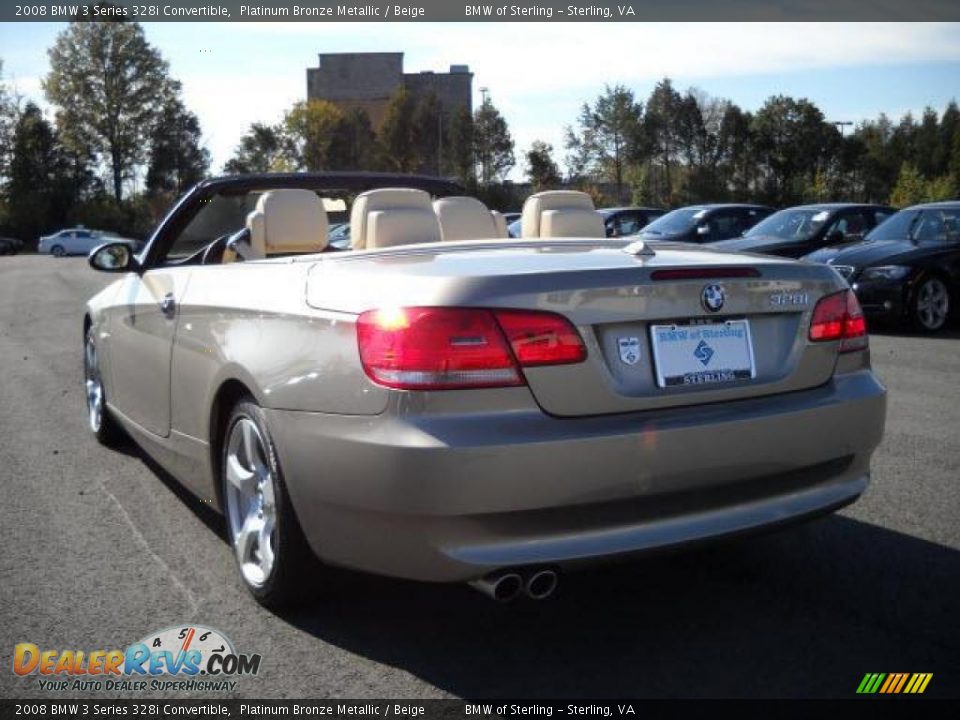 2008 BMW 3 Series 328i Convertible Platinum Bronze Metallic / Beige Photo #3