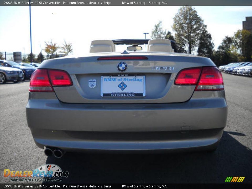 2008 BMW 3 Series 328i Convertible Platinum Bronze Metallic / Beige Photo #4