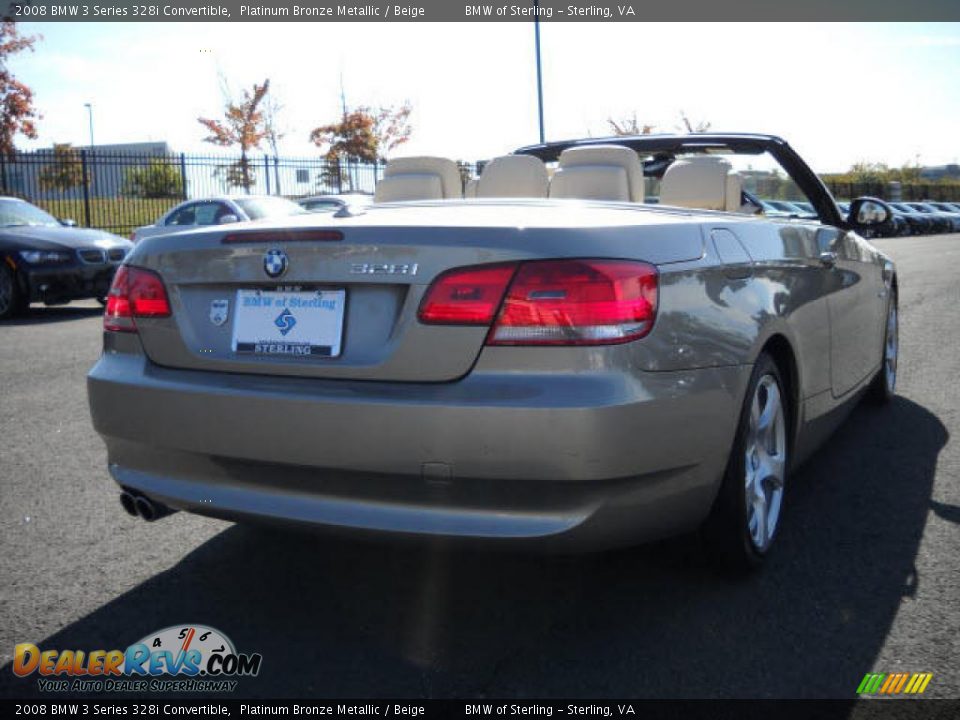 2008 BMW 3 Series 328i Convertible Platinum Bronze Metallic / Beige Photo #5