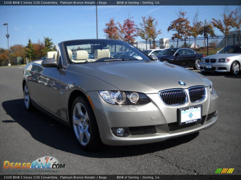 2008 BMW 3 Series 328i Convertible Platinum Bronze Metallic / Beige Photo #7