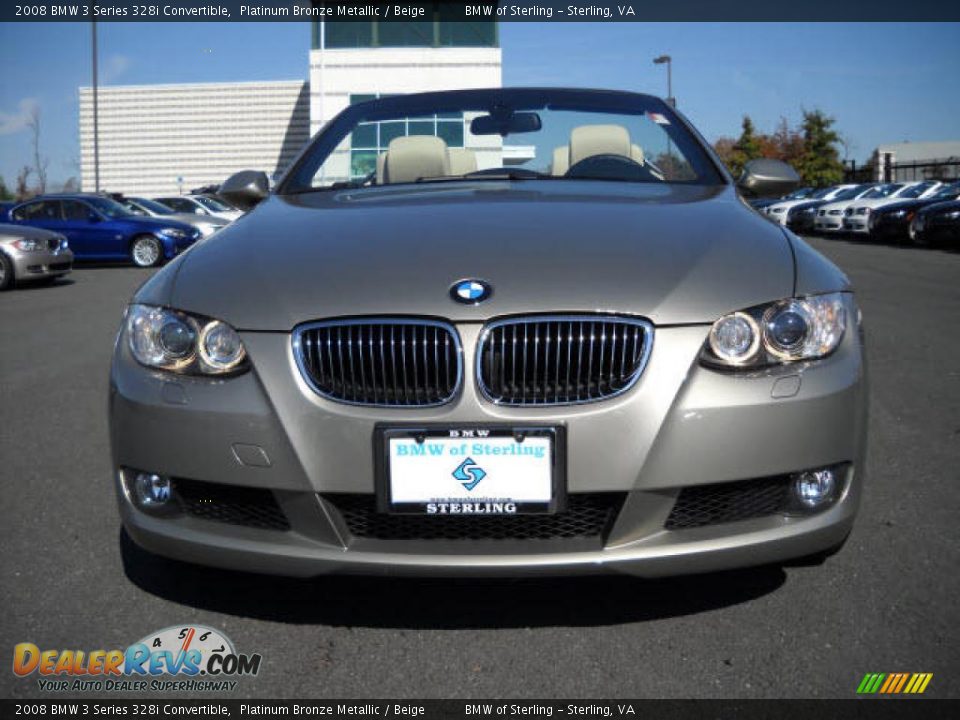 2008 BMW 3 Series 328i Convertible Platinum Bronze Metallic / Beige Photo #8