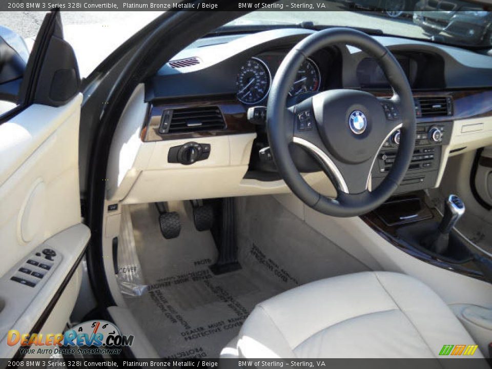 2008 BMW 3 Series 328i Convertible Platinum Bronze Metallic / Beige Photo #9