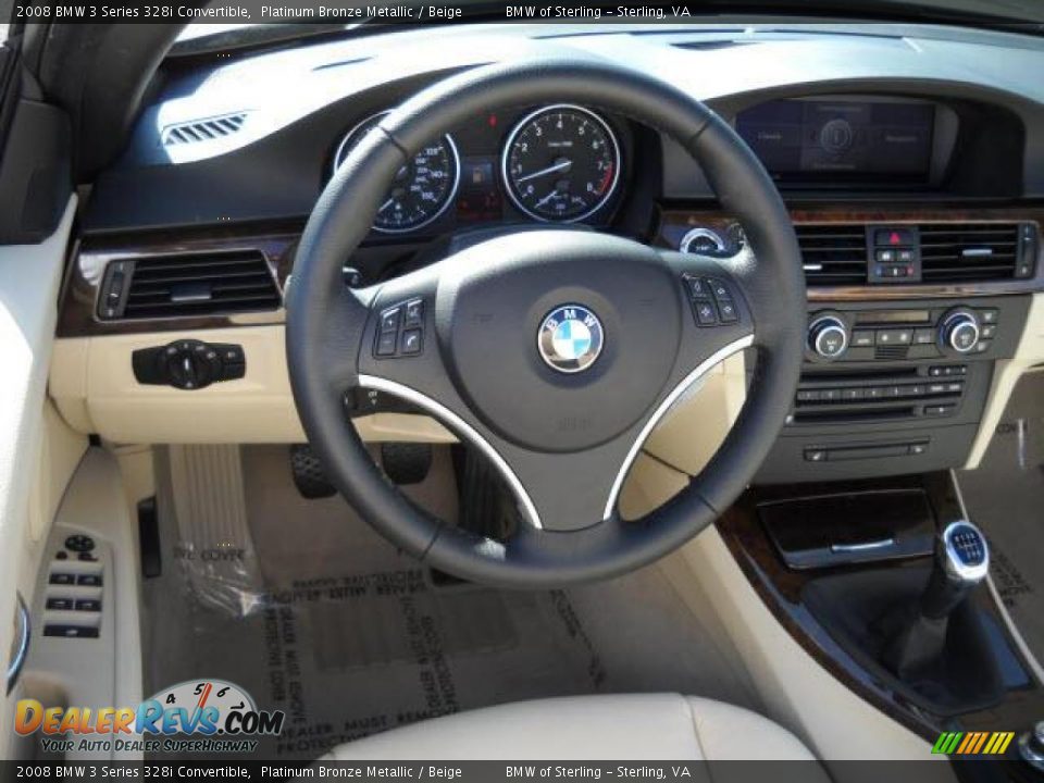 2008 BMW 3 Series 328i Convertible Platinum Bronze Metallic / Beige Photo #10