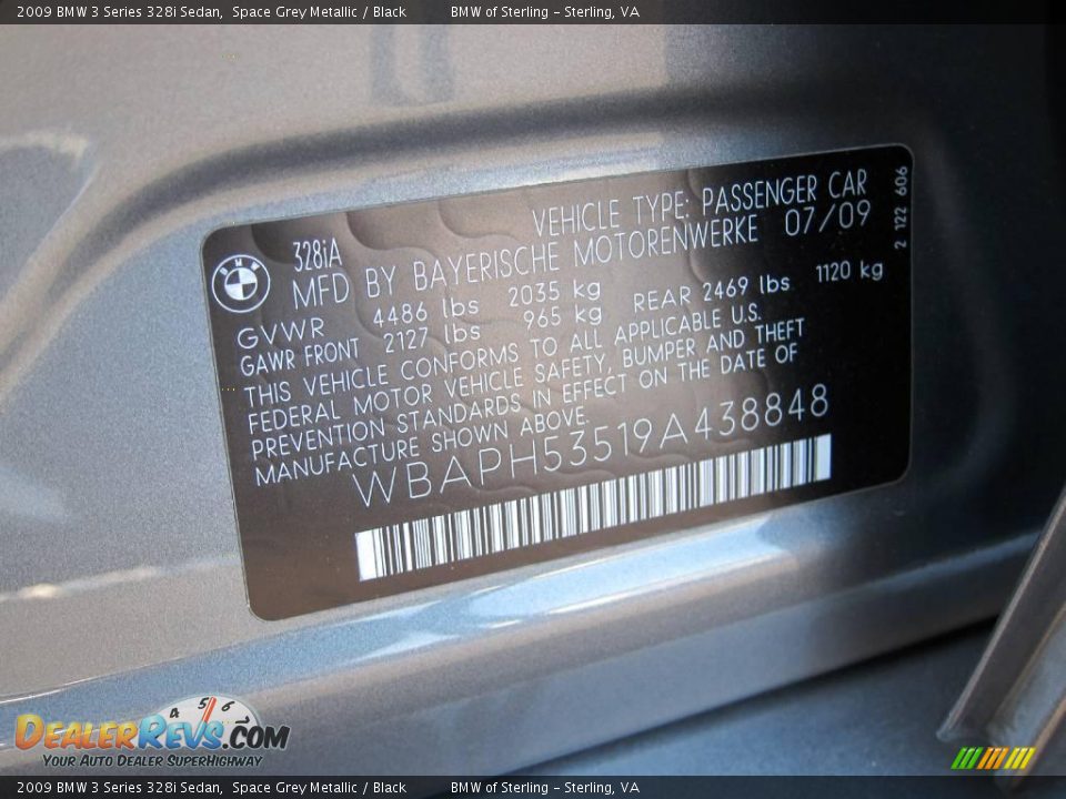 2009 BMW 3 Series 328i Sedan Space Grey Metallic / Black Photo #35