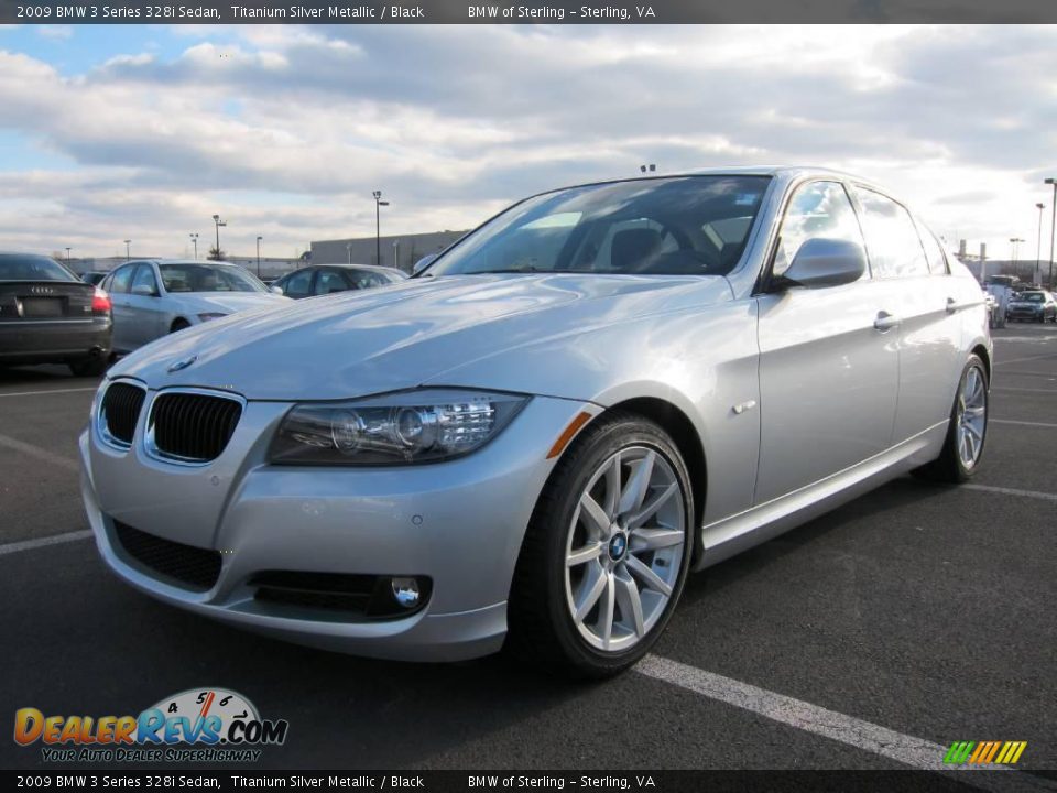 2009 BMW 3 Series 328i Sedan Titanium Silver Metallic / Black Photo #2
