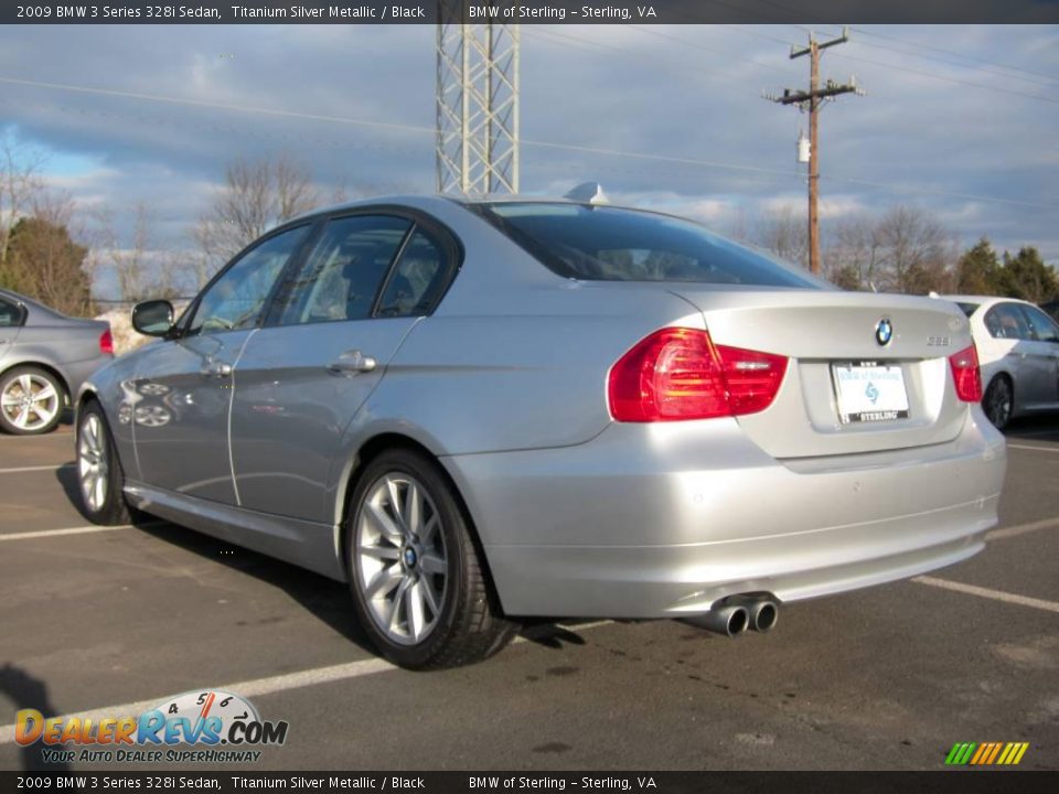 2009 BMW 3 Series 328i Sedan Titanium Silver Metallic / Black Photo #4