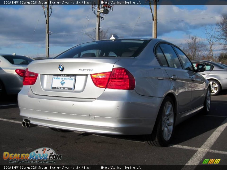 2009 BMW 3 Series 328i Sedan Titanium Silver Metallic / Black Photo #6
