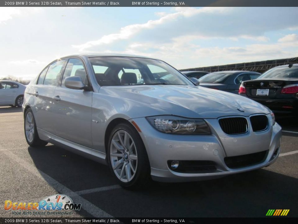 2009 BMW 3 Series 328i Sedan Titanium Silver Metallic / Black Photo #8
