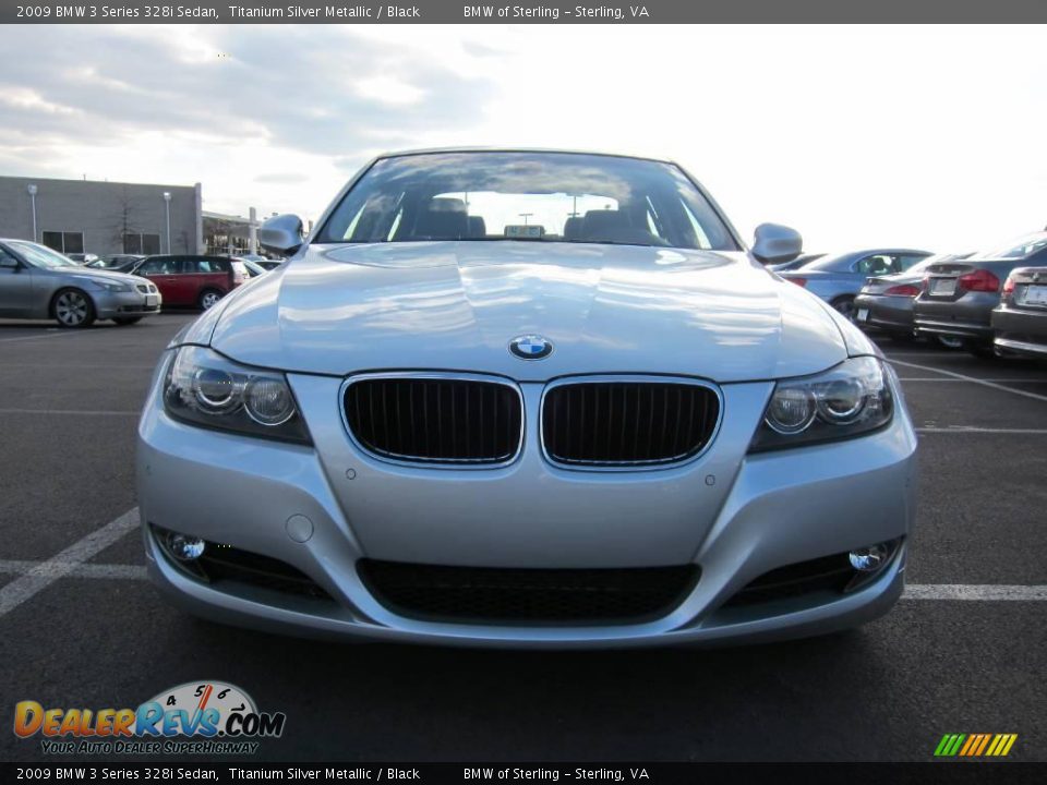 2009 BMW 3 Series 328i Sedan Titanium Silver Metallic / Black Photo #9