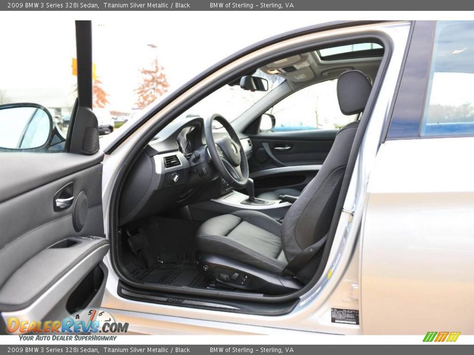 2009 BMW 3 Series 328i Sedan Titanium Silver Metallic / Black Photo #12