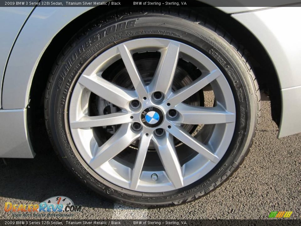 2009 BMW 3 Series 328i Sedan Titanium Silver Metallic / Black Photo #36
