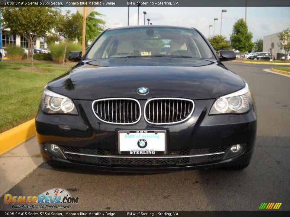 2008 BMW 5 Series 535xi Sedan Monaco Blue Metallic / Beige Photo #8