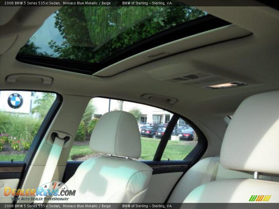 2008 BMW 5 Series 535xi Sedan Monaco Blue Metallic / Beige Photo #13