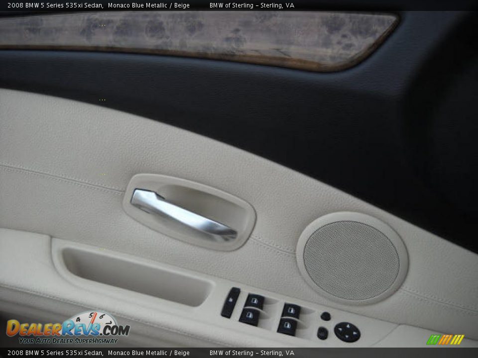 2008 BMW 5 Series 535xi Sedan Monaco Blue Metallic / Beige Photo #14