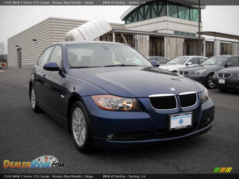 2006 BMW 3 Series 325i Sedan Monaco Blue Metallic / Beige Photo #6
