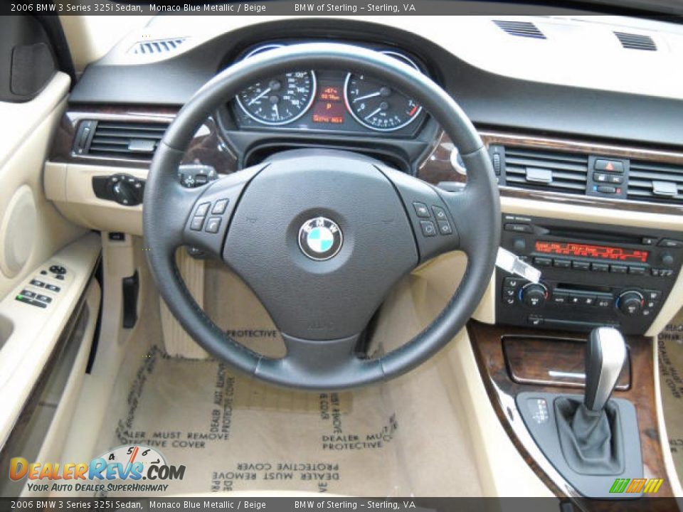 2006 BMW 3 Series 325i Sedan Monaco Blue Metallic / Beige Photo #9