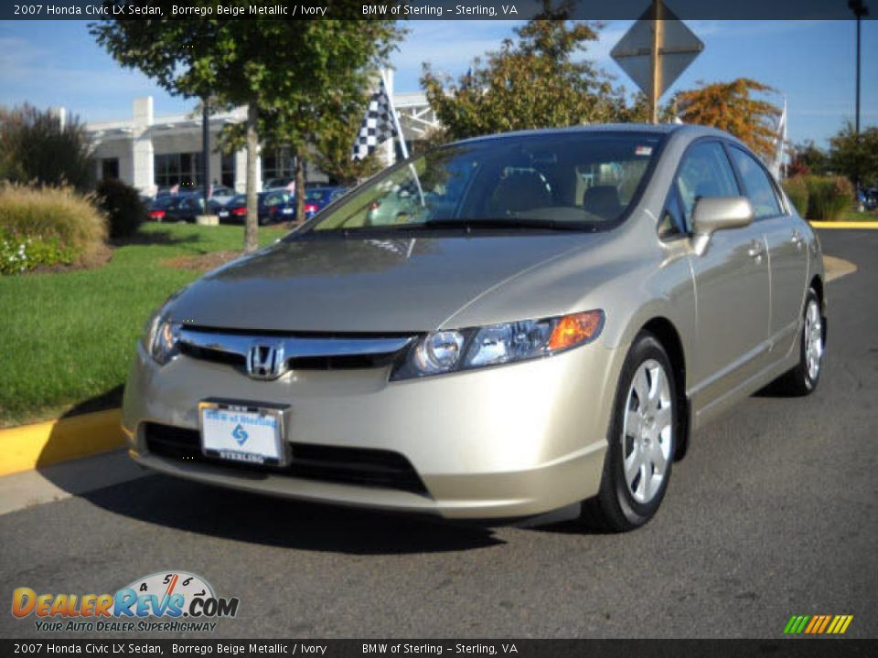 2007 Honda Civic LX Sedan Borrego Beige Metallic / Ivory Photo #1