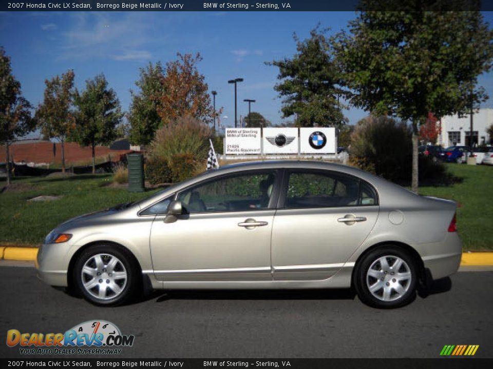 2007 Honda Civic LX Sedan Borrego Beige Metallic / Ivory Photo #2
