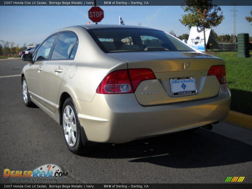 2007 Honda Civic LX Sedan Borrego Beige Metallic / Ivory Photo #3