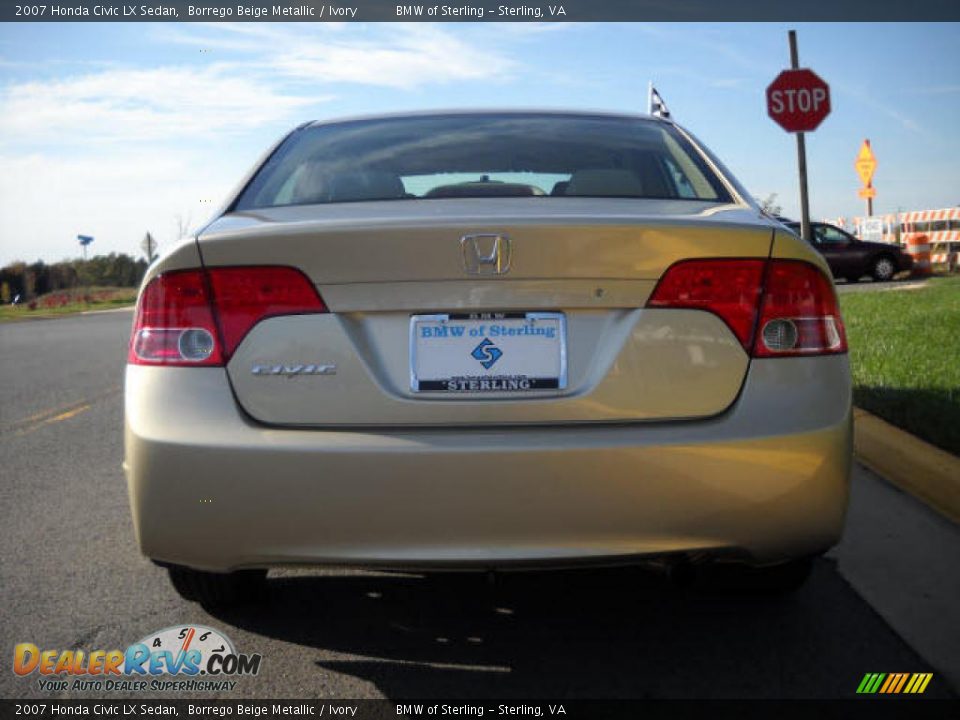 2007 Honda Civic LX Sedan Borrego Beige Metallic / Ivory Photo #4