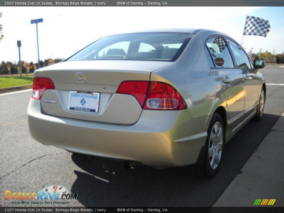 2007 Honda Civic LX Sedan Borrego Beige Metallic / Ivory Photo #5